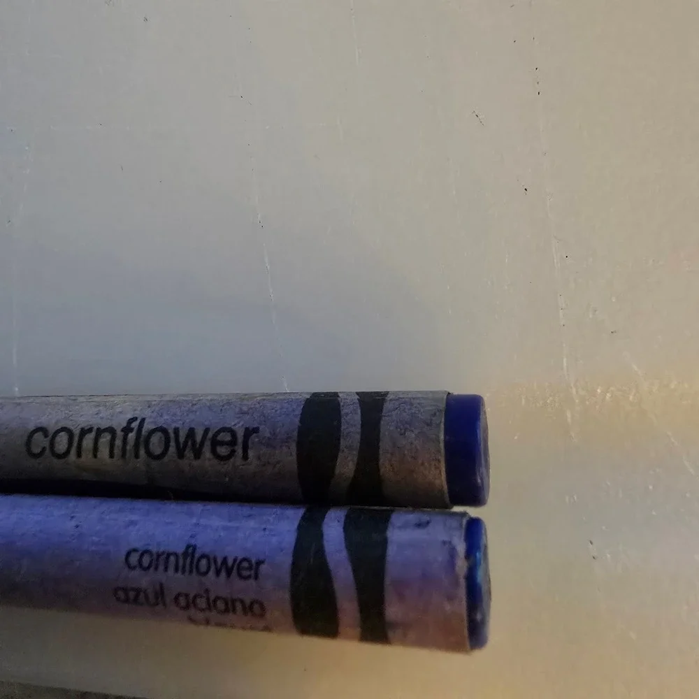Crayola Cornflower Blue Crayon Set Vintage Binney Smith Blue 2pc Art Supplies